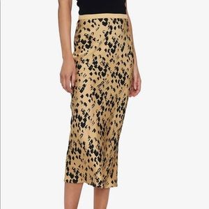 BNWT Anine Bing Painterly Bar Silk Leo Skirt